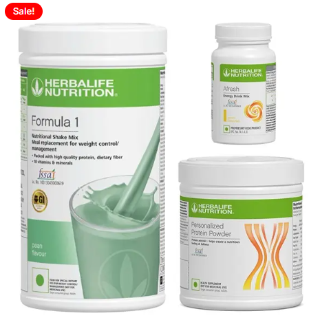 Herbalife Nutrition Shake Mix Paan Flavour Weightloss Package (Formula one Paan shake 500gm, PPP 200gm, Afresh Lemon 50gm)